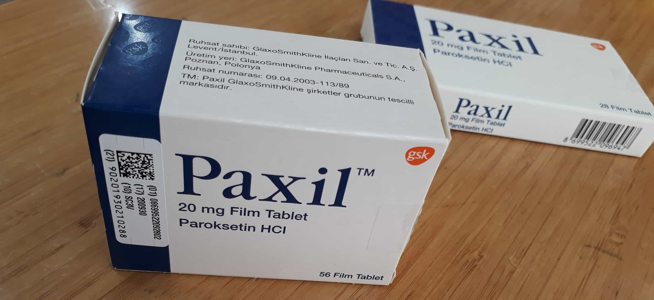 Paxil ( Paroxetine ) 20 Mg 40 Mg packaging and bottle