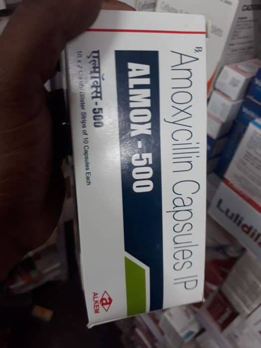 Ampicillin ( Penicillin ) 250 Mg 500 Mg Capsules packaging and bottle