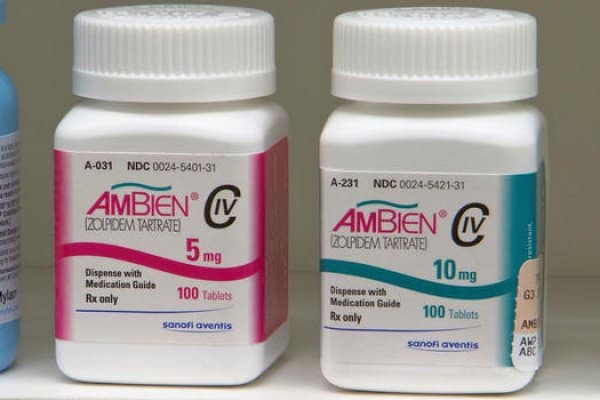 Ambien pharmaceutical product bottle